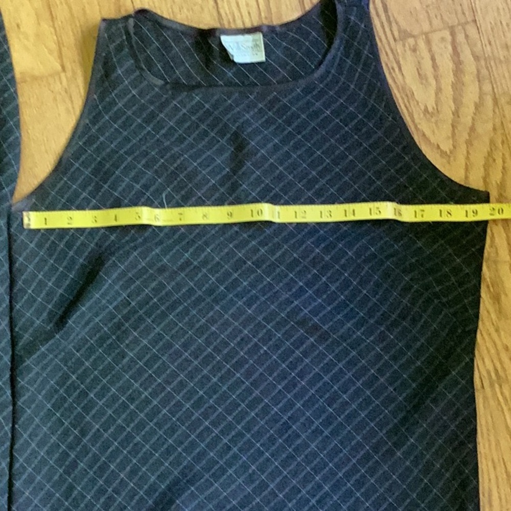 🏁 Asymmetrical Tunic & Skirt Window Pane Gray Willi Smith Sz 10